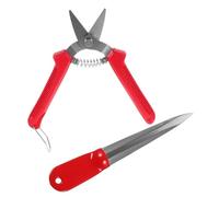 UKCOCO Kit Riparazione Vimini con Strumenti in Metallo Forbice da con Impugnatura in Plastica per Cesti e Mobili in Rattan Superficie Liscia Senza Bave Facile da