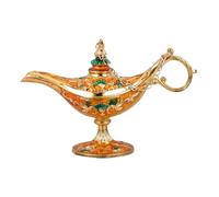 UKCOCO Lampada Magica Vintage in Lega di Zinco, Ornamento Decorativo la Casa e Scrivania, Decorazione per Feste e Arredamento Domestico, Design Classico Arabo per Soggiorno e Ufficio