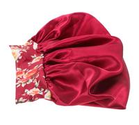 UKCOCO Large Satin Sleep Cap With Elastic Floral Print Durable Hair Bonnet For Chemo And Beauty Care Suitable For All Hair Lengths And Head