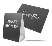 UKCOCO Libro degli Ospiti Matrimonio Retro Portatile Guestbook Alternativo per Dediche e Messaggi Album Versatile per Nozze e Ricevimenti Design Facile da Usare come Regalo per Testimoni