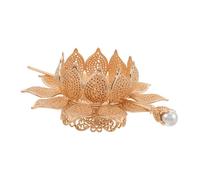 UKCOCO Lotus Flower Hairpin Vintage Chinese Hanfu Style Graceful Metal Sticks For Women Oriental Bridal Wedding Tiara Accessory