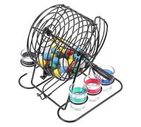 UKCOCO Macchina della Lotteria Bingo da Tavolo Giocattolo Interattivo Portatile Nero per Giochi di Emozione Attività Ricreative Karaoke e Feste Set Gioco Jackpot Leggero