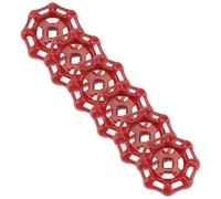 UKCOCO Maniglia per Valvola Saracinesca Facile da Aprire e Chiudere in Ferro Rosso Fondo Piatto 6 Pezzi per Rubinetti e Tubi Idraulici