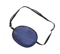 UKCOCO Maschera per Occhio in Seta Stile Pirata, Regolabile | Colore Blu Navy, Fascia Elastica Regolabile, Leggera e Facile da Riporre, per Adulti