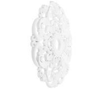 UKCOCO Medaglione da Soffitto Decorativo Traforato Bianco Stile Europeo, Accessorio Medaglione per Lampada da Soffitto, Elemento Decorativo per Soggiorno e Spazi Commerciali, Facile