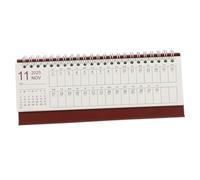 UKCOCO Mini Desk Calendar in English Small Freestanding Tabletop Planner With Coil Binding Compact Monthly Organizer For Office School Business Use