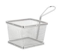 UKCOCO Mini Patatine Cestino Porta per Patatine Fritte Cestino Alimentare Fritto per Friggere in Filo Metallico Friggere i Cestini Francese Argento Acciaio Inossidabile