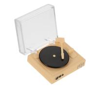 UKCOCO Miniature Retro Record Player For Dollhouse Accessories Realistic Detail Smooth Surface For Photography Props And Craft Projects