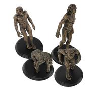 UKCOCO Modelli Didattici Umani Primitivi Realistici, Set 4 Statuette Evoluzione Umana in Plastica Robusta, Figure Uomo delle Caverne per Educazione Scolastica e Arredamento Aula