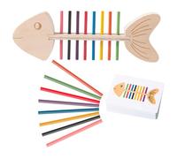 UKCOCO Montessori Gioco Sensoriale in Legno Per Ragazzo Ragazza Ragazza Gioco Di Abbinamento Colori e Ordinamento Con Carte Doppia Faccia e Bastoncini Giocattolo Educativo Per Sviluppo Co