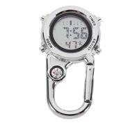 UKCOCO Moschettone Orologio-Clip in Acciaio Inox Orologio Multi-Funzione Digital Moschettone Fob Della Vigilanza con La Sveglia Data Settimana per Gli Alpinisti