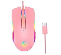 UKCOCO Mouse Usb-c Rgb Illuminato Ergonomico Per Laptop e Computer Design Resistente Alle Impronte e Comodo Da Tenere Con Effetti Luminosi Laterali Per Gioco
