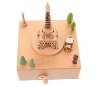UKCOCO Musical Box Legno con Torre Eiffel Carillon Creativo per Decorazioni di Compleanno e per Donne e Uomini Atmosfera Romantica per Feste e Camere da Letto