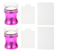 UKCOCO Nail Art Stamper in Silicone Porpora, Timbro per Unghie per Nail Art Design, Accessorio Manicure per Unghie