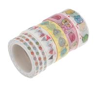 UKCOCO Nastro Adesivo Decorativo in Carta Washi Giapponese 5 Pezzi, Facile da Strappare e Riutilizzabile per Diario e Quaderno, per Studenti e Scrapbooking Stili multipli