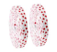 UKCOCO Nastro Rosso per San in Poliestere, 2 Pezzi da 9,84 Yard, Facile da Annodare, per Confezioni Regalo e Decorazioni Floreali Romantiche