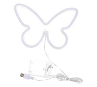 UKCOCO Neon Farfalla LED Luce Decorativa Insegna al Neon per Camera da Letto Materiale PVC Facile Installazione Accessorio per Decorazione