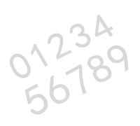 UKCOCO Numeri Civici Adesivi in Acrilico 3d Neri 7x4,6 Cm Set da 10 Pezzi per Porta e Cassetta Postale, Resistenti alle Intemperie per Esterni, Ufficio, Casa e Hotel