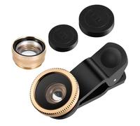 UKCOCO Obiettivo Di Lenti Clip Per Smartphone Grandangolare Macro e Fisheye Facili Da Installare Impermeabili Compatibili Con x Colore