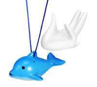 UKCOCO Ocarina Azzurra con Supporto per Mano e Tracolla Contralto a 6 Fori a Forma di Delfino in Ceramica per Lezioni di Musica Principianti