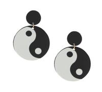 UKCOCO Orecchini Tai Chi Pendenti da Donna, Ornamento per L’orecchio Chic Ciondolo Bagua, Accessori Eleganti per Uso Quotidiano e Viaggi, Design Artigianale Delicato sulla Pelle