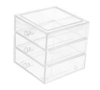 UKCOCO Organizer per Trucchi con Cassetti in Acrilico Contenitore da Scrivania per Cosmetici Organizer Pratico Multistrato per Cotton Fioc e Spugnette