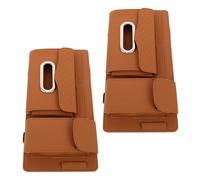 UKCOCO Organizer Portaocchiali per Auto Clip per Visiera Parasole in PU Resistente Set da 2 Pezzi Supporto per Occhiali da Sole Multifunzionale Adatto a Quasi Tutti i Veicoli