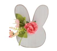 UKCOCO ornamenti del coniglietto di Pasqua Mini ornamenti natalizi decorazioni per le vacanze di primavera centrotavola pasquale segni decorativi di coniglio di legno Beige