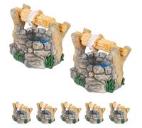 UKCOCO Ornamenti in Resina per Giardino delle Fate 8 Pezzi Micro Paesaggio Stile Antico Decorazioni per Mini e Casa delle Bambole Artigianato Artistico Resistente e Compatto