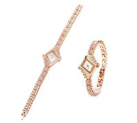 UKCOCO orologi da donna alla moda orologio alla moda orologi con bracciale da donna Orologio al quarzo alla moda orologio al quarzo di cristallo lega guarda Orologio da polso Mancare