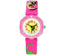 UKCOCO Orologio Alla Moda, Orologio con motivo a dinosauro da polso per bambini in cartone animato quarzo impermeabile alla moda Rosa