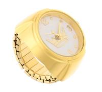 UKCOCO Orologio Anello Donna Con Design Elegante Quadrante Rotondo 2.5 Cm Anello Decorativo Resistente All'Usura Orologio Da Dito Moda Femminile Accessorio Unico