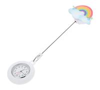 UKCOCO Orologio Retrattile Con Clip Orologio Badge Per Donne e Ragazze Facile Da Pulire Design Con Coperchio Rimovibile e Quadrante Per Veloce Lettura