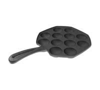 UKCOCO Padella Stampo per Polpette di Polpo e Pancake per Takoyaki 12 Stampi Antiaderente in Ghisa Conservazione del Calore Nero per Cottura e Forno
