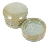UKCOCO Palette per Miscelare Pigmenti ad Acquerello Impilabile a 5 Strati in Ceramica Verde Pratica e Facile da Usare e Dipingere su Tela per Artisti e Appassionati DIY