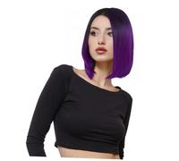 UKCOCO Parrucca Caschetto Da Donna Sfumata Viola, Sintetica Alta Temperatura, Morbida e Traspirante Per Cosplay, Feste e Uso Quotidiano, Riutilizzabile e Lavabile