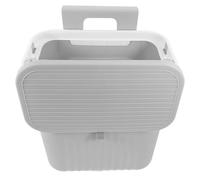 UKCOCO Pattumiera da Cucina Sospesa in Plastica Grigia con Coperchio Scorrevole, Cestino Sottolavello con Montaggio Adesivo a Gancio, Contenitore per Rifiuti per Bagno e Camper,