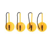 UKCOCO Penna da Banco Gialla con Cordino Elastico e Base Stabile, Soluzione Efficiente per Firme su Banconi Reception, Set da 4 Pezzi in Plastico con Inchiostro Nero