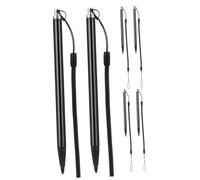 UKCOCO Penne Stilo Resistive e Scrittura Fluida per Touch Screen in Metallo Set 6 Penne Alta Precisione con Laccio Anti-smarrimento e Telefoni Neri per Dispositivi Touch
