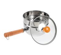 UKCOCO Pentola a Doppio Livello in Acciaio Resistente con Manico Singolo e Contenitore per Vapore Pentola Versatile per Zuppe Pasta e Bollitura con Coperchio in Vetro Resistente al