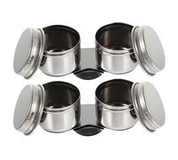 UKCOCO Pentole per Lavaggio Pennelli Set 2 Pezzi in Acciaio Inox Coperchio, Contenitori per Pulizia Pennelli e Miscelazione Colori, Resistenti e Portatili per Uso Riutilizzabile