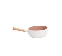 UKCOCO Pentolino per Latte Giapponese Antiaderente Multiuso con Manico Lungo Ergonomico in Legno Resistente al Calore per Riscaldare Latte e Salse senza Coperchio Colore Colore Casuale