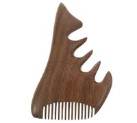 UKCOCO Pettine Massaggiante in Legno Di Sandalo Verde Spazzola Capelli Con Denti Largi Per Massaggio Capelluto e Sollievo Testa Strumento Multifunzionale Per Donne Design Ergonomico e