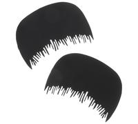 UKCOCO Pettine per Fibre Chioma in Plastica Nero 2 Pezzi Design Facile da Trasportare per Uomini e Donne Contorno Frontale Naturale per Acconciature Precise
