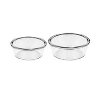 UKCOCO Pirofila per Friggitrice da 650ml e 1000ml Set 2pezzi in Vetro Resistente al Calore Ciotole Rotonde Superficie Liscia per Cucina e Cottura al