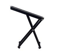 UKCOCO Poggiapiedi per Chitarra Regolabile Metallo Pieghevole con Pad Antiscivolo per Strumenti Musicali Poggiapiedi Stabile per Chitarristi Professionisti e Principianti Nero