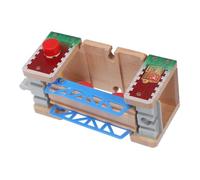 UKCOCO Ponte Sollevatore Per Binari Ferroviari in Legno, Accessorio Per Treno Ferroviario Compatibile, Giocattolo Educativo Per Ragazzo Ragazza Scena Di Binario Del Treno