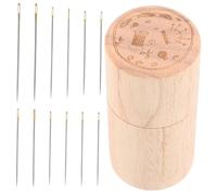 UKCOCO Porta Aghi da Cucito Multifunzione in Legno Compatto Verde Menta Astuccio Portatile Resistente per Aghi Appuntiti Accessorio Domestico per Amanti del Cucito e Quilting Organizer