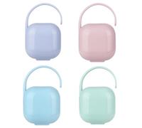 UKCOCO Porta Ciuccio Portatile in Pp Maniglia, Custodia Protettiva, Set da 4 Pezzi, Compatibile la Maggior Parte dei Ciucci, per Viaggi e Passeggini, Facile da Pulire e Resistente