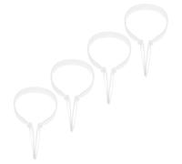 UKCOCO Porta Per Orecchie 4 in Plastica Bianco Design Pieghevole e Protettivo per Orecchie , Supporto Portatile per Riporre Scaldorecchie e Accessori
